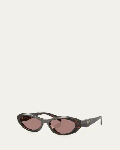 Prada PR 26ZS Beveled Acetate & Plastic Oval Sunglasses | Thumbnail 7 Prada PR 26ZS Beveled Acetate & Plastic Oval Sunglasses | Thumbnail 7