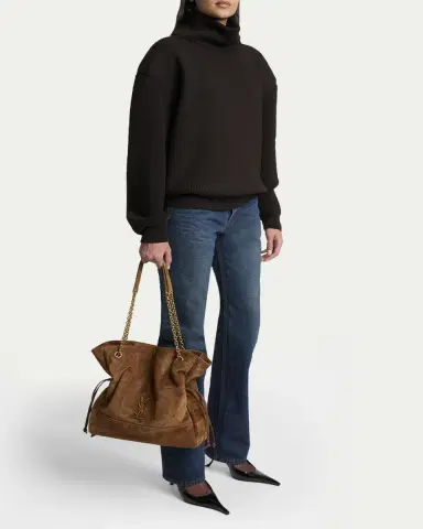 Saint Laurent Jamie 4.3 Medium Drawstring Suede Shoulder Bag | Thumbnail 9 Saint Laurent Jamie 4.3 Medium Drawstring Suede Shoulder Bag | Thumbnail 9