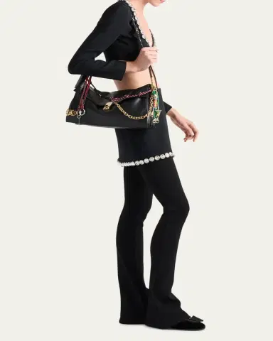 Prada Large Soft Sound Leather Shoulder Bag | Thumbnail 5 Prada Large Soft Sound Leather Shoulder Bag | Thumbnail 5