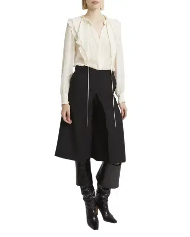 Chloé Ruffle Button-Down Silk Top | Thumbnail 1 Chloé Ruffle Button-Down Silk Top | Thumbnail 1