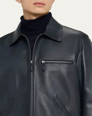 Berluti Men's Full-Zip Leather Jacket | Thumbnail 5 Berluti Men's Full-Zip Leather Jacket | Thumbnail 5