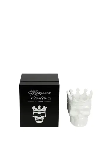 Thompson Ferrier White Louise Skull Candle, 23.3 oz. - Rose de Vents Scent | Thumbnail 1 Thompson Ferrier White Louise Skull Candle, 23.3 oz. - Rose de Vents Scent | Thumbnail 1