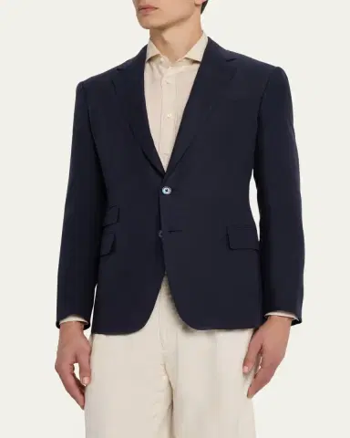 Ralph Lauren Purple Label Kent Hand-Tailored Silk-Linen Jacket | Thumbnail 3 Ralph Lauren Purple Label Kent Hand-Tailored Silk-Linen Jacket | Thumbnail 3
