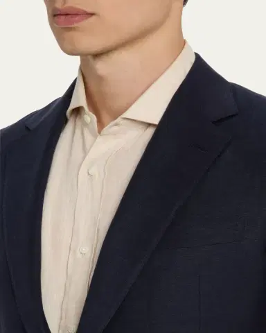Ralph Lauren Purple Label Kent Hand-Tailored Silk-Linen Jacket | Thumbnail 4 Ralph Lauren Purple Label Kent Hand-Tailored Silk-Linen Jacket | Thumbnail 4