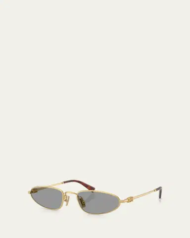 Miu Miu Logo Metal Oval Sunglasses | Thumbnail 2 Miu Miu Logo Metal Oval Sunglasses | Thumbnail 2