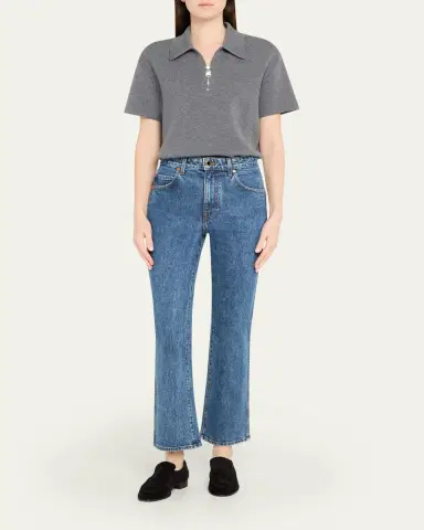 Khaite The Vivian Cropped Boot-Cut Jeans | Thumbnail 2 Khaite The Vivian Cropped Boot-Cut Jeans | Thumbnail 2