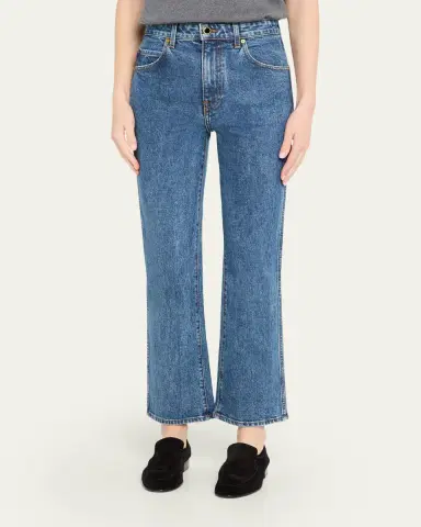 Khaite The Vivian Cropped Boot-Cut Jeans | Thumbnail 4 Khaite The Vivian Cropped Boot-Cut Jeans | Thumbnail 4