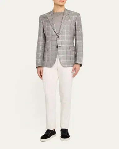 Brioni Men's Cashmere-Blend Plaid Sport Coat | Thumbnail 2 Brioni Men's Cashmere-Blend Plaid Sport Coat | Thumbnail 2