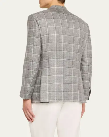 Brioni Men's Cashmere-Blend Plaid Sport Coat | Thumbnail 3 Brioni Men's Cashmere-Blend Plaid Sport Coat | Thumbnail 3