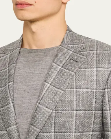 Brioni Men's Cashmere-Blend Plaid Sport Coat | Thumbnail 5 Brioni Men's Cashmere-Blend Plaid Sport Coat | Thumbnail 5