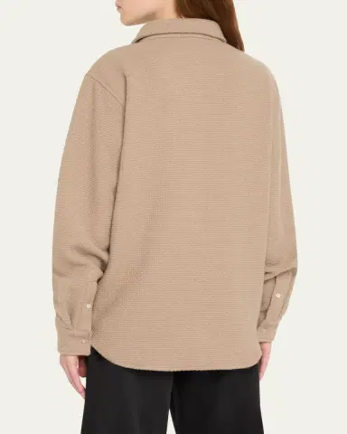 God’s True Cashmere Smoke Waffle Cashmere Shirt Jacket | Thumbnail 3 God’s True Cashmere Smoke Waffle Cashmere Shirt Jacket | Thumbnail 3