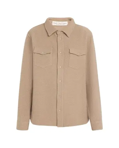 God’s True Cashmere Smoke Waffle Cashmere Shirt Jacket | Thumbnail 1 God’s True Cashmere Smoke Waffle Cashmere Shirt Jacket | Thumbnail 1