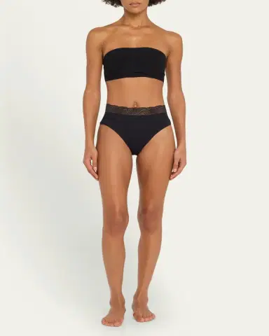 Hanro Cotton Delight Lace-Trim High-Cut Briefs | Thumbnail 2 Hanro Cotton Delight Lace-Trim High-Cut Briefs | Thumbnail 2