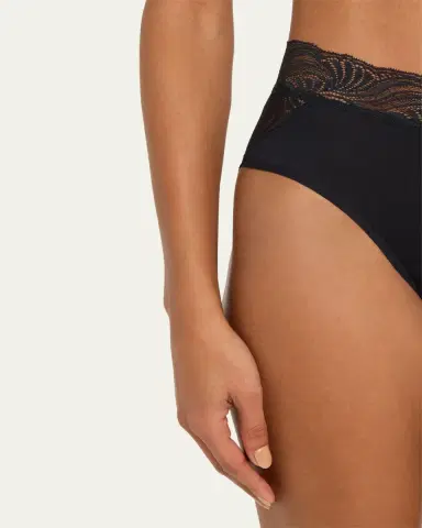 Hanro Cotton Delight Lace-Trim High-Cut Briefs | Thumbnail 4 Hanro Cotton Delight Lace-Trim High-Cut Briefs | Thumbnail 4