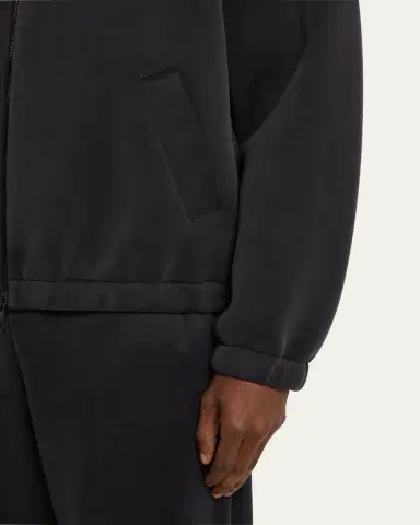Giorgio Armani Men's Cupro-Blend Jersey Blouson Jacket | Thumbnail 5 Giorgio Armani Men's Cupro-Blend Jersey Blouson Jacket | Thumbnail 5