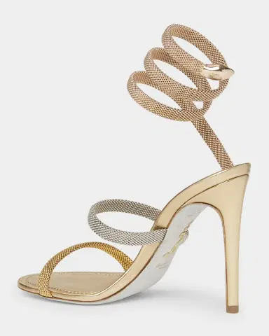 René Caovilla Cleo Gold-Filled Brass Snake-Wrap Sandals | Thumbnail 4 René Caovilla Cleo Gold-Filled Brass Snake-Wrap Sandals | Thumbnail 4