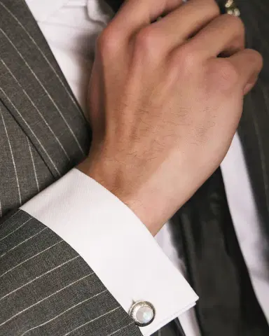 Tateossian Men's Graffiato Moonstone Cufflinks, Limited Edition | Thumbnail 2 Tateossian Men's Graffiato Moonstone Cufflinks, Limited Edition | Thumbnail 2