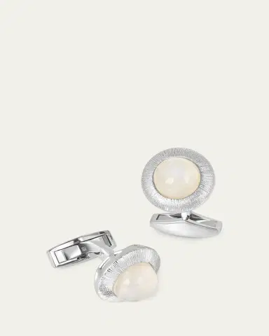 Tateossian Men's Graffiato Moonstone Cufflinks, Limited Edition | Thumbnail 3 Tateossian Men's Graffiato Moonstone Cufflinks, Limited Edition | Thumbnail 3