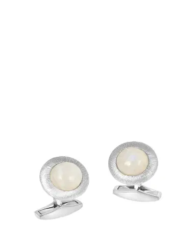 Tateossian Men's Graffiato Moonstone Cufflinks, Limited Edition | Thumbnail 1 Tateossian Men's Graffiato Moonstone Cufflinks, Limited Edition | Thumbnail 1