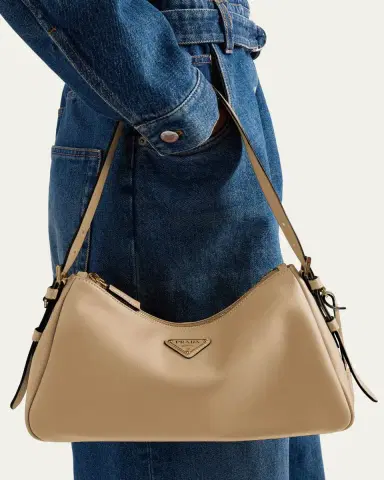 Prada Medium Aimee Zip Leather Shoulder Bag | Thumbnail 11 Prada Medium Aimee Zip Leather Shoulder Bag | Thumbnail 11