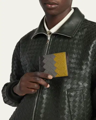 Bottega Veneta Men's Tricolor Intrecciato Leather Bifold Wallet | Thumbnail 2 Bottega Veneta Men's Tricolor Intrecciato Leather Bifold Wallet | Thumbnail 2