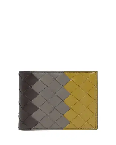 Bottega Veneta Men's Tricolor Intrecciato Leather Bifold Wallet | Thumbnail 1 Bottega Veneta Men's Tricolor Intrecciato Leather Bifold Wallet | Thumbnail 1