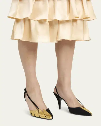 Valentino Garavani Foliage Slingback Pumps | Thumbnail 2 Valentino Garavani Foliage Slingback Pumps | Thumbnail 2