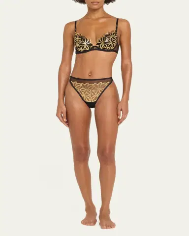 Lise Charmel Eclats D'Or Metallic Embroidered Italian Briefs | Thumbnail 2 Lise Charmel Eclats D'Or Metallic Embroidered Italian Briefs | Thumbnail 2