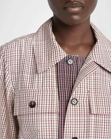 Bottega Veneta Check Long-Sleeve Button-Down Shirt | Thumbnail 4 Bottega Veneta Check Long-Sleeve Button-Down Shirt | Thumbnail 4