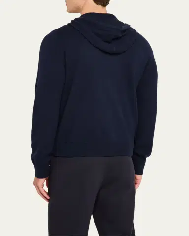 Ralph Lauren Purple Label Men's Wool-Cashmere Jersey Spa Hoodie | Thumbnail 2 Ralph Lauren Purple Label Men's Wool-Cashmere Jersey Spa Hoodie | Thumbnail 2