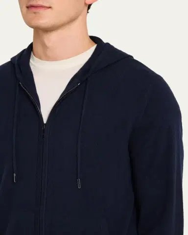 Ralph Lauren Purple Label Men's Wool-Cashmere Jersey Spa Hoodie | Thumbnail 3 Ralph Lauren Purple Label Men's Wool-Cashmere Jersey Spa Hoodie | Thumbnail 3