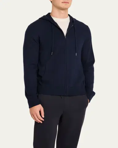Ralph Lauren Purple Label Men's Wool-Cashmere Jersey Spa Hoodie | Thumbnail 5 Ralph Lauren Purple Label Men's Wool-Cashmere Jersey Spa Hoodie | Thumbnail 5