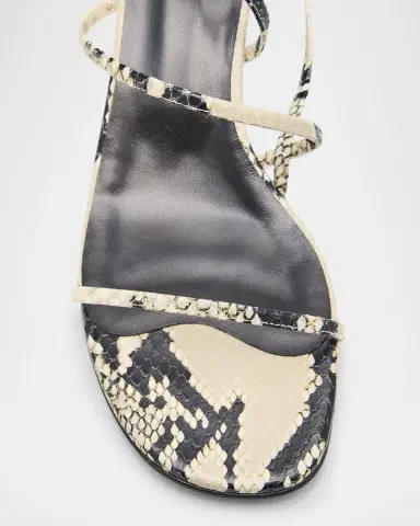 Khaite Strappy Python-Embossed Kitten Sandals | Thumbnail 5 Khaite Strappy Python-Embossed Kitten Sandals | Thumbnail 5