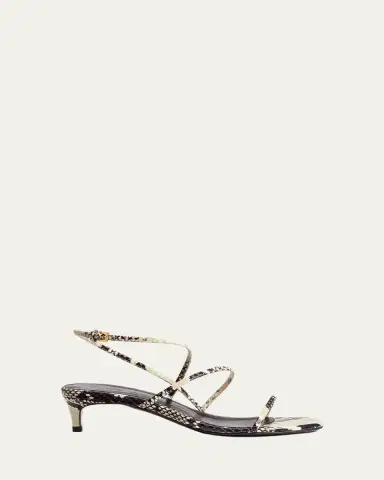 Khaite Strappy Python-Embossed Kitten Sandals | Thumbnail 6 Khaite Strappy Python-Embossed Kitten Sandals | Thumbnail 6