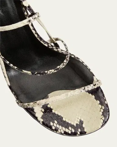 Khaite Strappy Python-Embossed Kitten Sandals | Thumbnail 10 Khaite Strappy Python-Embossed Kitten Sandals | Thumbnail 10