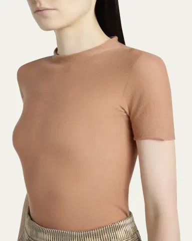 Giorgio Armani Short Sleeve Cotton Sweater | Thumbnail 5 Giorgio Armani Short Sleeve Cotton Sweater | Thumbnail 5