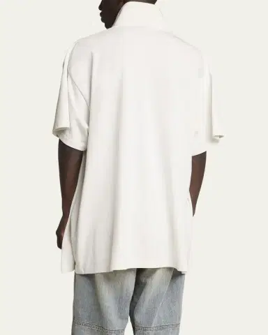 Balenciaga Men's Oversized Double-Layer Polo Shirt | Thumbnail 3 Balenciaga Men's Oversized Double-Layer Polo Shirt | Thumbnail 3