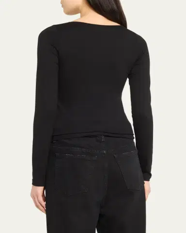 MAJESTIC FILATURES Soft Touch Marrow-Edge Long-Sleeve Top | Thumbnail 3 MAJESTIC FILATURES Soft Touch Marrow-Edge Long-Sleeve Top | Thumbnail 3