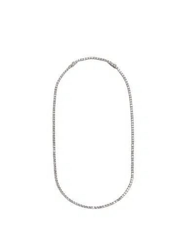 Kendall Row 14K White Gold Medium Round Lab Diamond Tennis Necklace, 16-18"L, 12tcw | Thumbnail 1 Kendall Row 14K White Gold Medium Round Lab Diamond Tennis Necklace, 16-18"L, 12tcw | Thumbnail 1