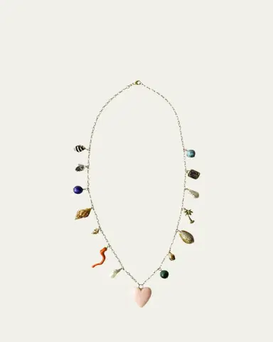 Haute Victoire Les Charmantes Opal Heart Charm Necklace | Thumbnail 2 Haute Victoire Les Charmantes Opal Heart Charm Necklace | Thumbnail 2