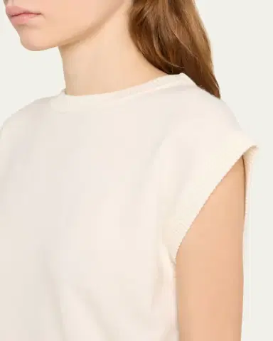 Brunello Cucinelli Cap Sleeve Cashmere Sweater | Thumbnail 5 Brunello Cucinelli Cap Sleeve Cashmere Sweater | Thumbnail 5