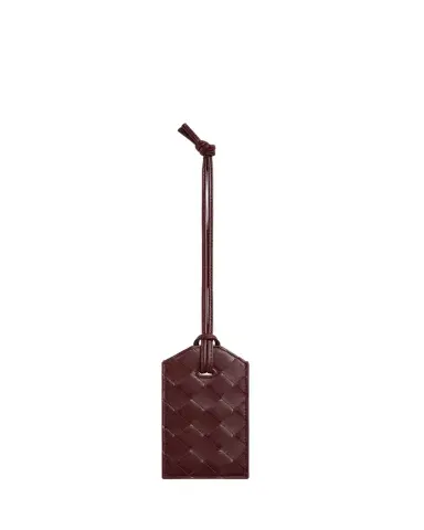 Bottega Veneta Men's Intrecciato Leather Tag Holder On Strap | Thumbnail 1 Bottega Veneta Men's Intrecciato Leather Tag Holder On Strap | Thumbnail 1