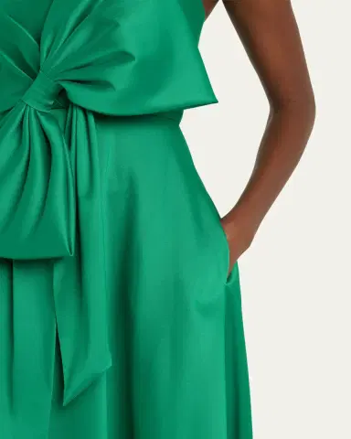 Badgley Mischka Strapless Bow-Front Gown | Thumbnail 5 Badgley Mischka Strapless Bow-Front Gown | Thumbnail 5