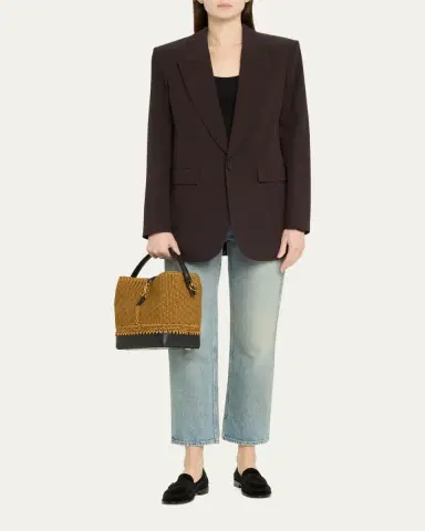 Saint Laurent Le 37 YSL Bucket Bag in Raffia and Leather | Thumbnail 11 Saint Laurent Le 37 YSL Bucket Bag in Raffia and Leather | Thumbnail 11