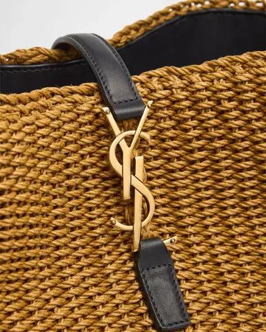 Saint Laurent Le 37 YSL Bucket Bag in Raffia and Leather | Thumbnail 6 Saint Laurent Le 37 YSL Bucket Bag in Raffia and Leather | Thumbnail 6