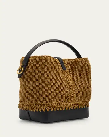 Saint Laurent Le 37 YSL Bucket Bag in Raffia and Leather | Thumbnail 9 Saint Laurent Le 37 YSL Bucket Bag in Raffia and Leather | Thumbnail 9