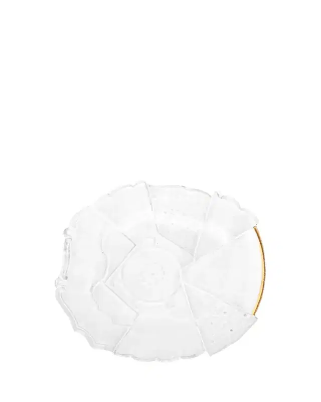 Sacai Patchwork Dinner Plate with Golden Edging Sacai Patchwork Dinner Plate with Golden Edging