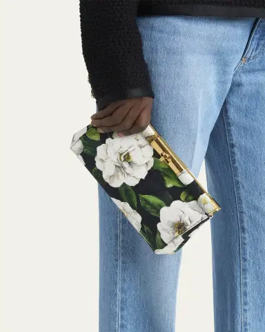 Dolce & Gabbana Marlene Small Flower-Print Clutch Bag | Thumbnail 2 Dolce & Gabbana Marlene Small Flower-Print Clutch Bag | Thumbnail 2