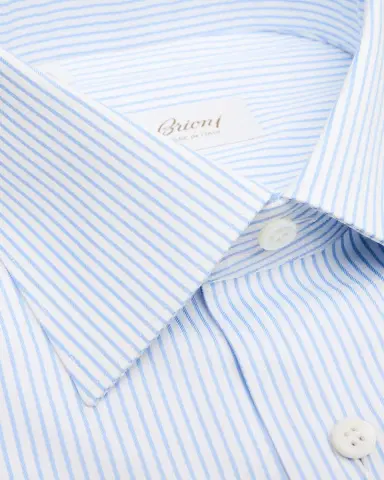 Brioni Men's Cotton Stripe Dress Shirt | Thumbnail 3 Brioni Men's Cotton Stripe Dress Shirt | Thumbnail 3
