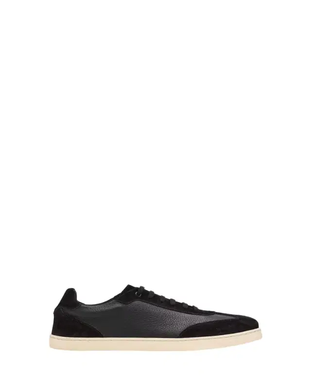 Men's Leather and Suede T-Toe Low-Top Sneakers Men's Leather and Suede T-Toe Low-Top Sneakers